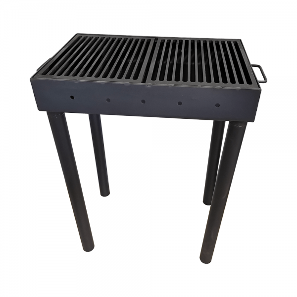 Gratar din tabla groasa cu grilaj din fonta BIM 600x400x3mm - Gratare din fier