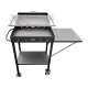 Gratar pentru friptura, cu capac folosibil si pe post de afumatoare cu fum cald cu grilaj din inox reglabil pe inaltimeGratar confectionat pe structura din otel rezistent cu roti si maner, Confectii Metalice Gratar metalic 600x400x3 mm BIM LONG LIFE cu capac GRILAJ DIN INOX - Confectii Metalice