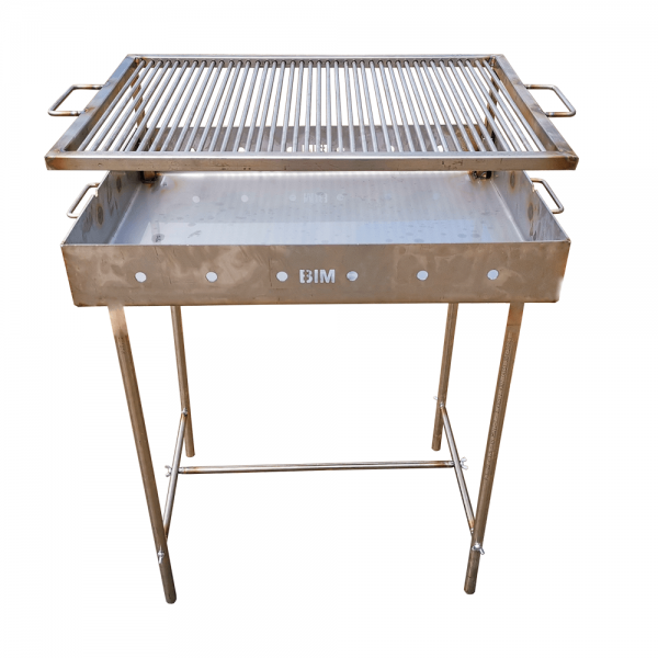 Gratar inox 70x50cm demontabil si reglabil pe inaltime - Confectii Metalice