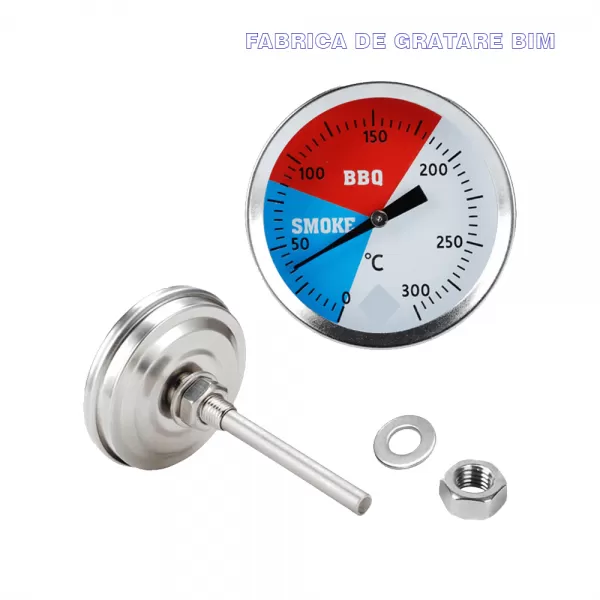Termometru pentru gratar si sau afumatoare 0-300 grade - Confectii Metalice