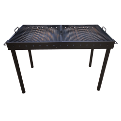 Gratar carbuni 1300X700X3 mm doua grilaje pe patrat vopsit negru
