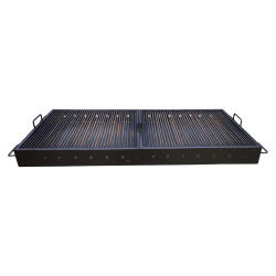 Gratar carbuni 1300X700X3 mm doua grilaje pe patrat vopsit negru