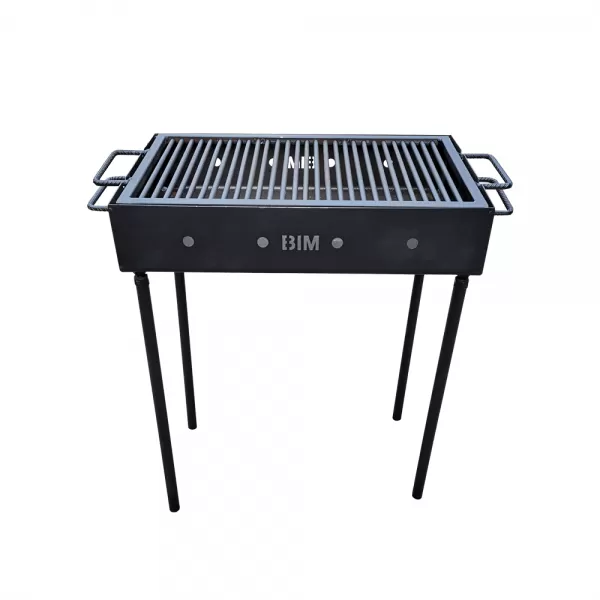 Gratar de gradina din fier cu carbuni 50x30 cm negru pentru picnic - Confectii Metalice