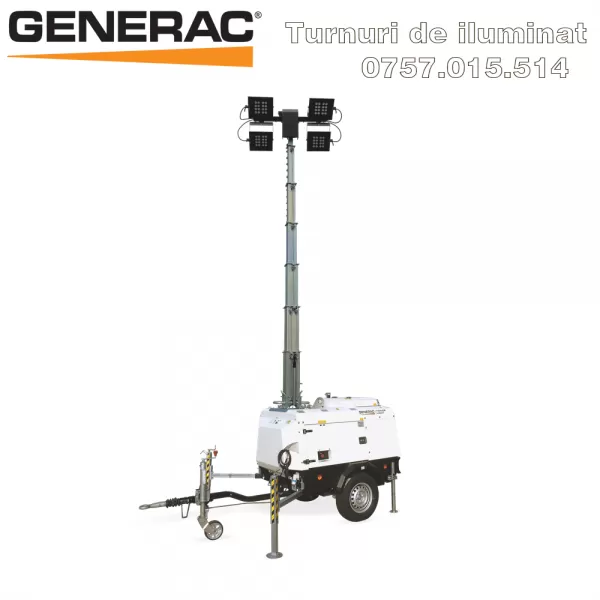 Generator cu turn de iluminat telescopic Generac VT-HYBRID - Turnuri de iluminat