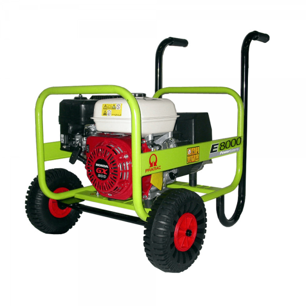 Generator trifazat pe benzina E8000 cu kit de transport inclus - Generatoare Pramac