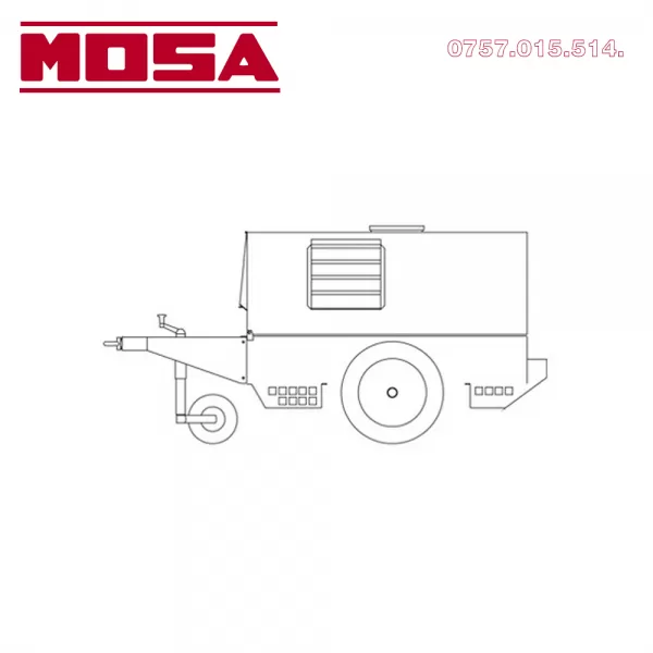 Remorca pentru transport generator MOSA in santier - Generatoare